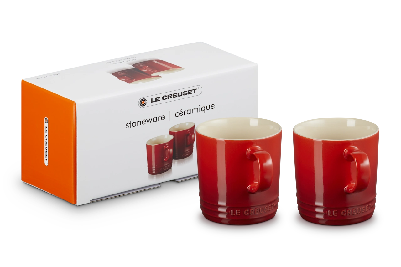 Le Creuset Keramik Becher 2er Set kirschrot kirschrot 4