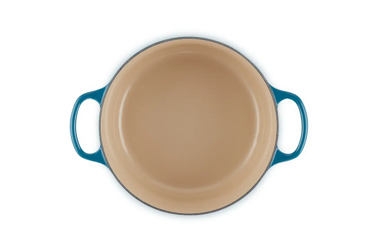 Le Creuset Gusseisen Topf 24 cm deep teal / grünblau 5