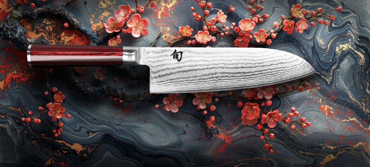 Kai Shun Classic Red Santoku Ltd. Edition 2