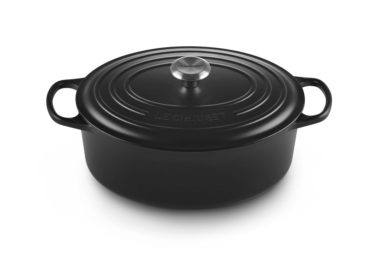 Le Creuset Gusseisen Bräter oval 31 cm schwarz 1