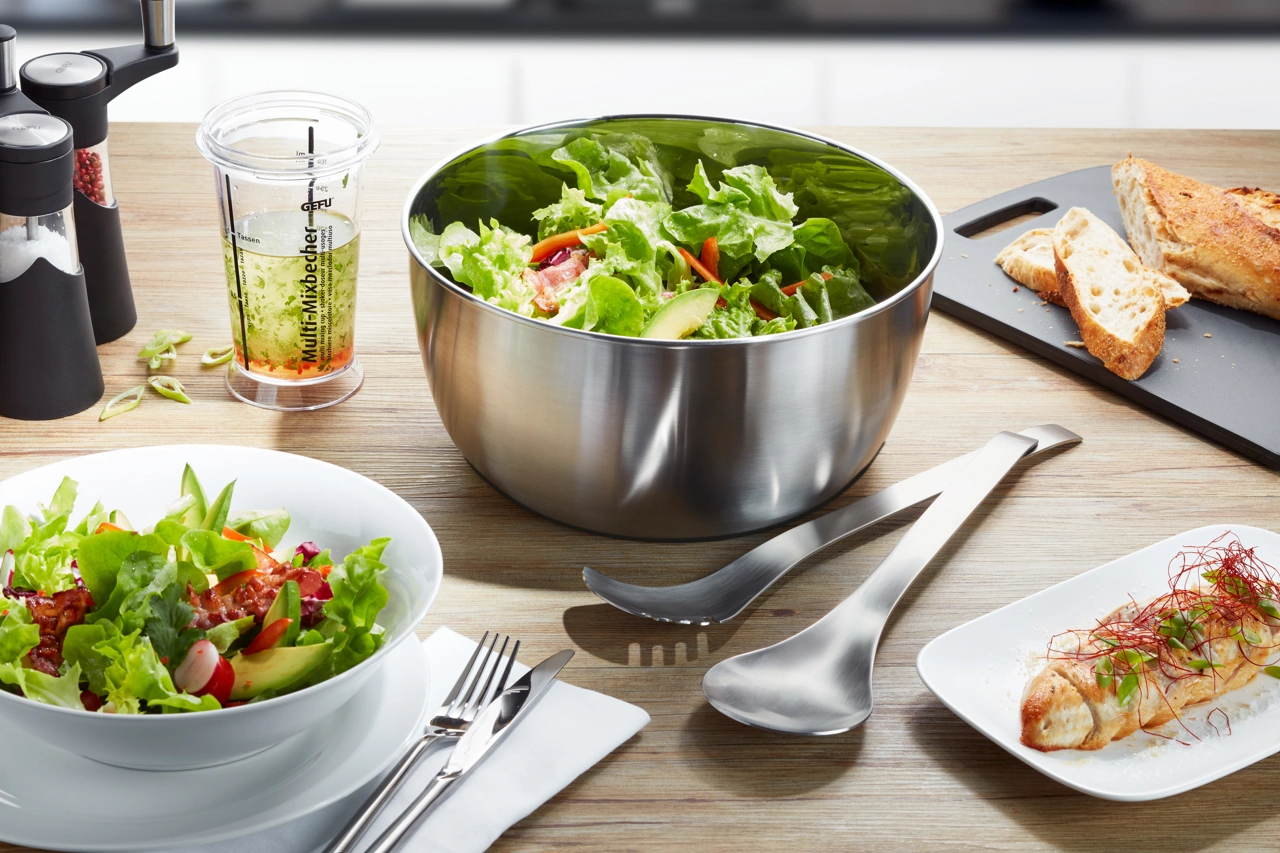Gefu Edelstahl Salatschleuder Speedwing mit Edelstahlschüssel 7
