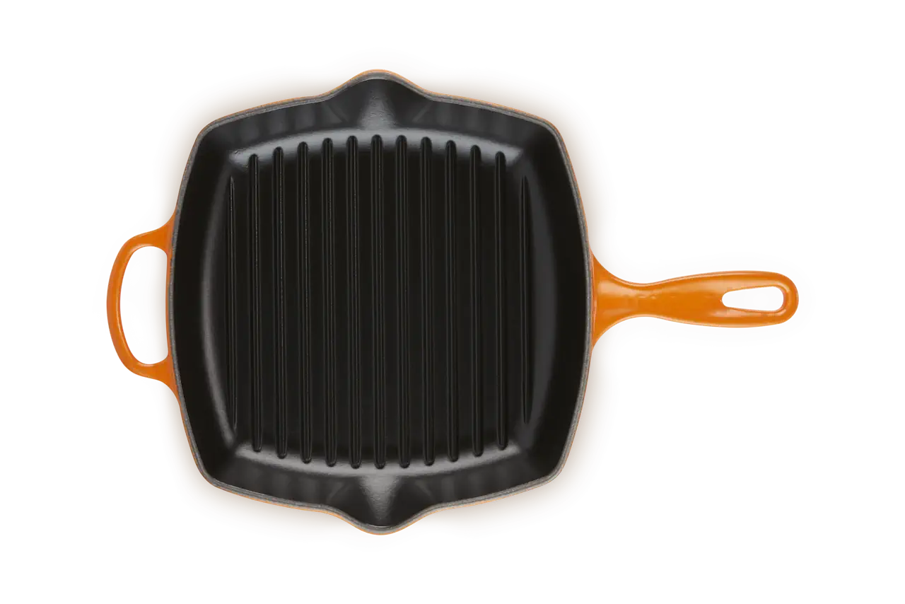Le Creuset Grillpfanne 26 cm viereckig ofenrot / orange 4