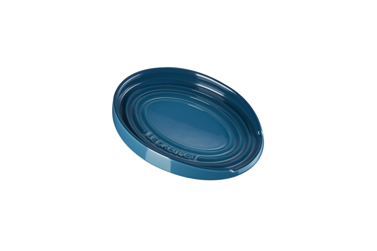 Le Creuset Keramik Löffelablage deep teal / grünblau 1