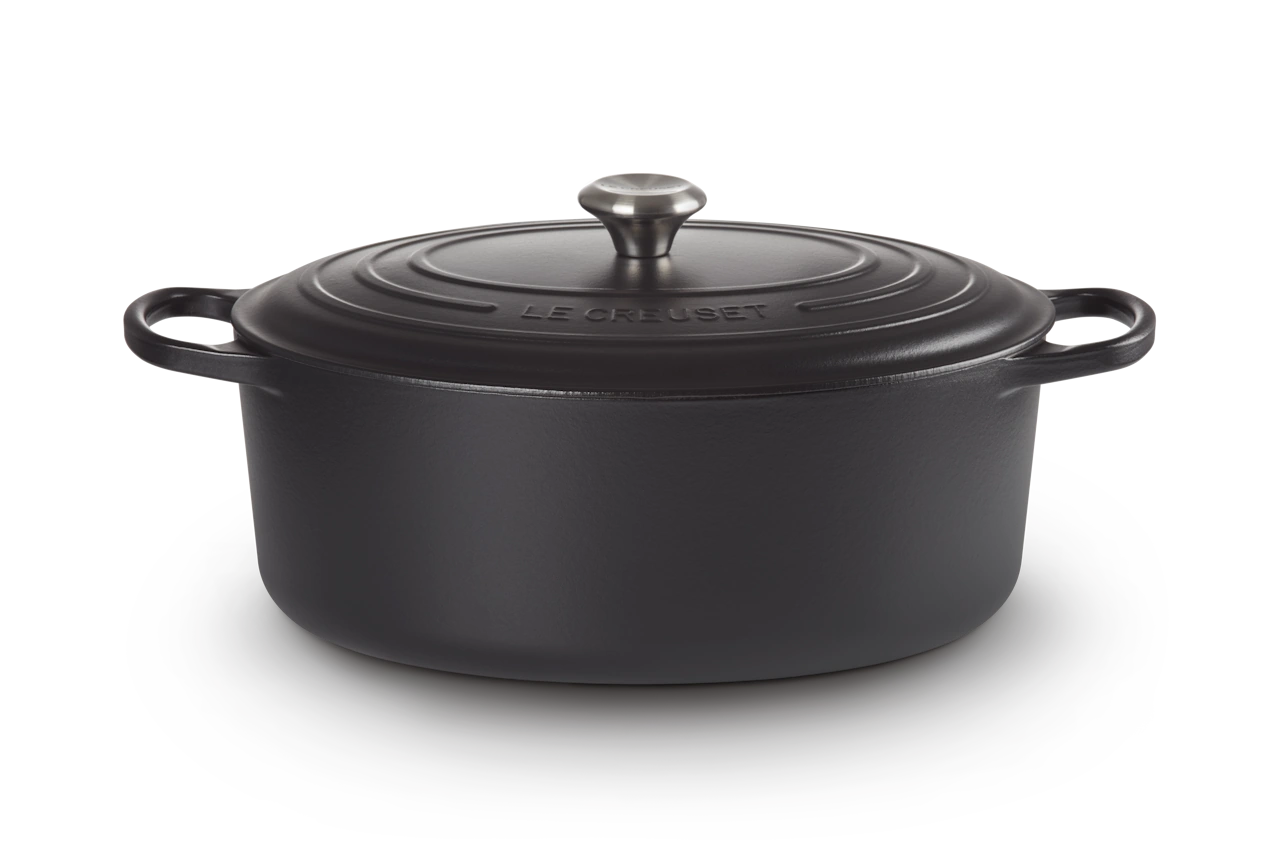 Le Creuset Gusseisen Bräter oval 35 cm schwarz 2
