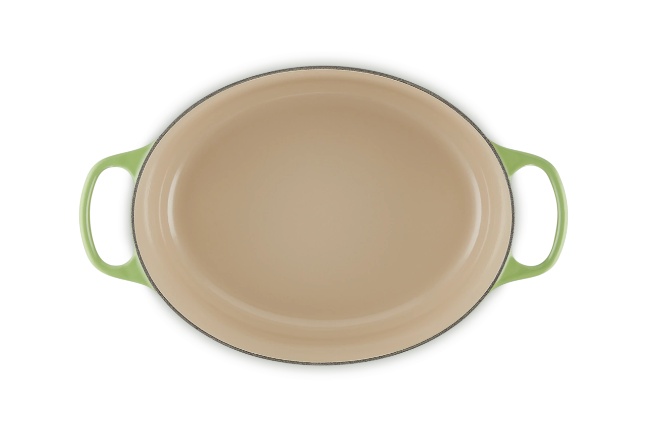 Le Creuset Gusseisen Bräter oval 31 cm bamboo / grün 5