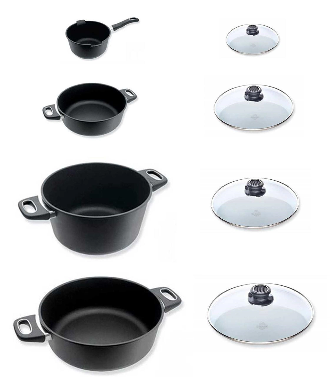 Gastrolux Antihaft Aluguss Topfset Induktion | Set mit 2 Kochtöpfen