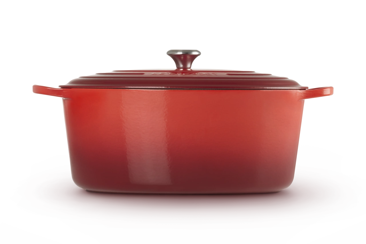 Le Creuset Gusseisen Bräter oval 40 cm kirschrot 3