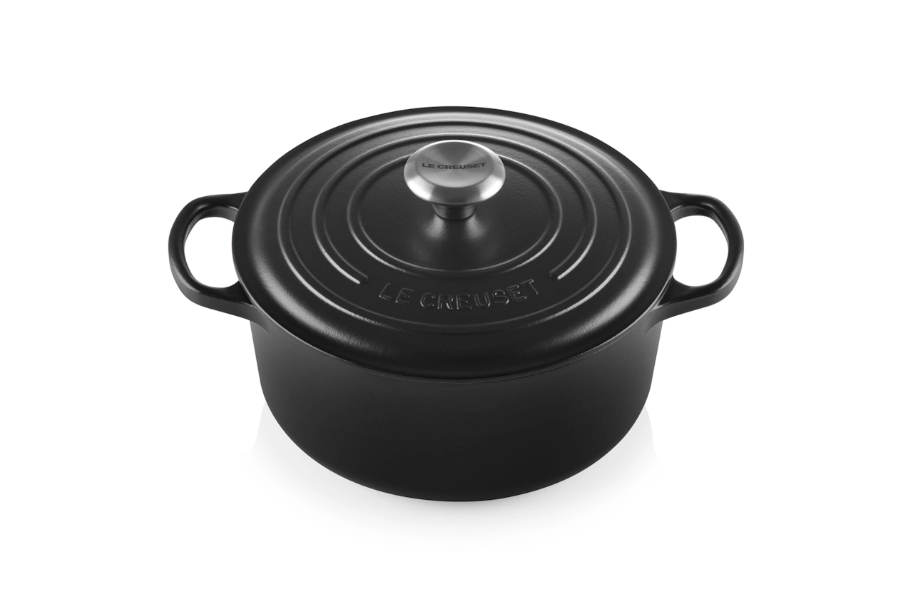 Le Creuset Gusseisen Topf 24 cm schwarz | schwarz