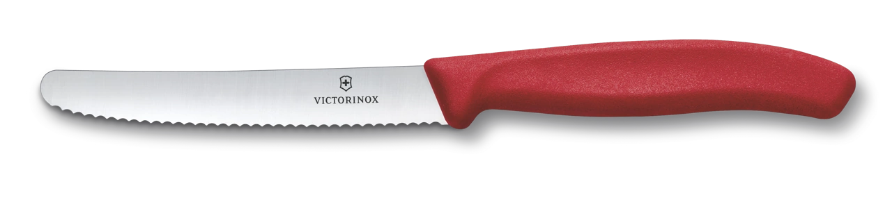 Victorinox Küchenmesser mit Wellenschliff rot rot 1