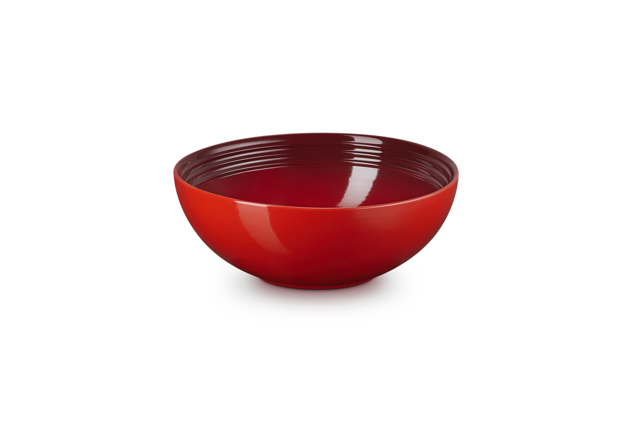Le Creuset Keramik Salatschüssel 24 cm kirschrot kirschrot 1