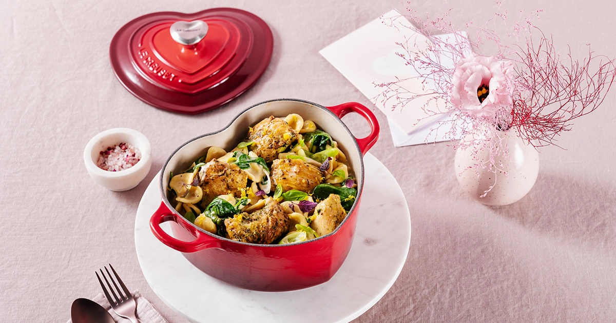 Le Creuset Gusseisen Herzbräter shell pink / rosa | shell pink / rosa