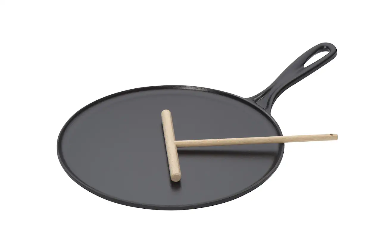 Le Creuset Gusseisen Crepes Pfanne schwarz schwarz 1