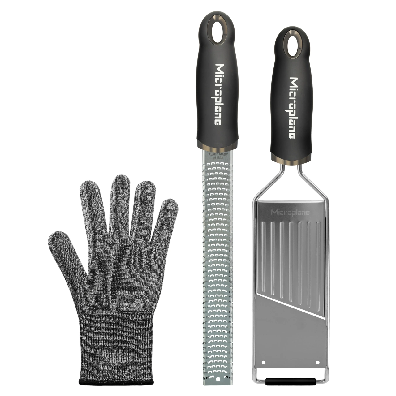 Microplane Gourmet Reiben Set mit Schutzhandschuh 2