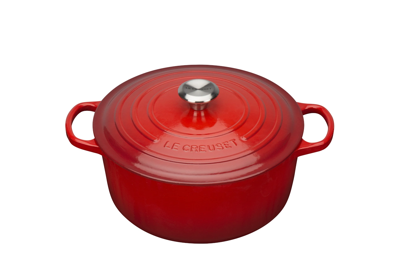 Le Creuset Gusseisen Topf 22 cm kirschrot kirschrot 1