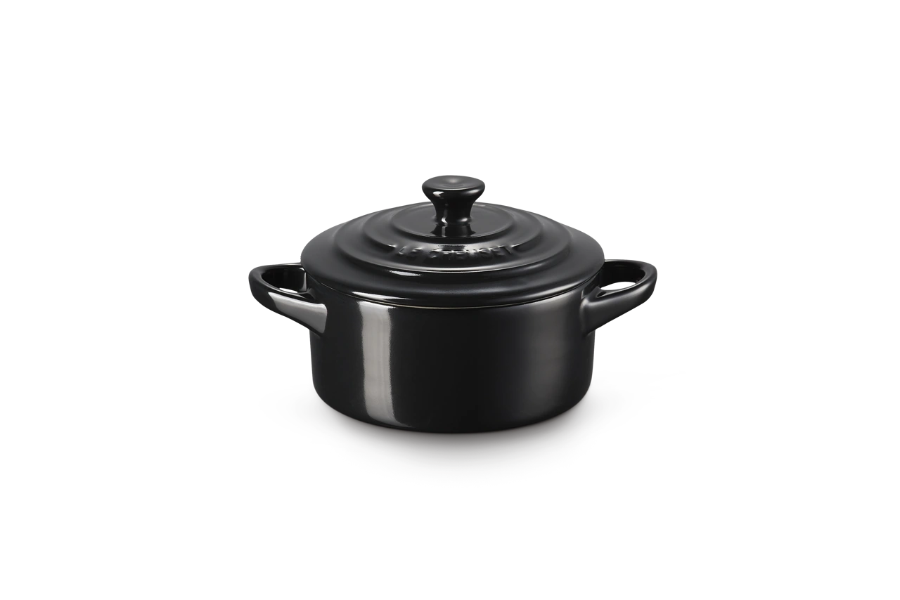 Le Creuset Mini Cocotte schwarz schwarz 1