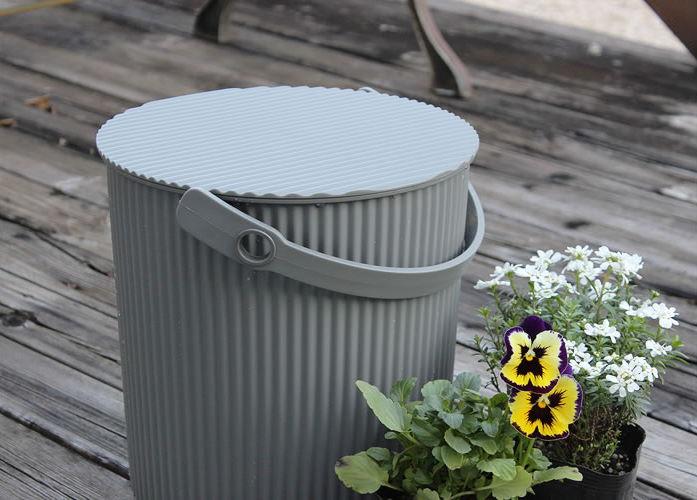 Hachiman Eimer 8 Liter grau uni 1