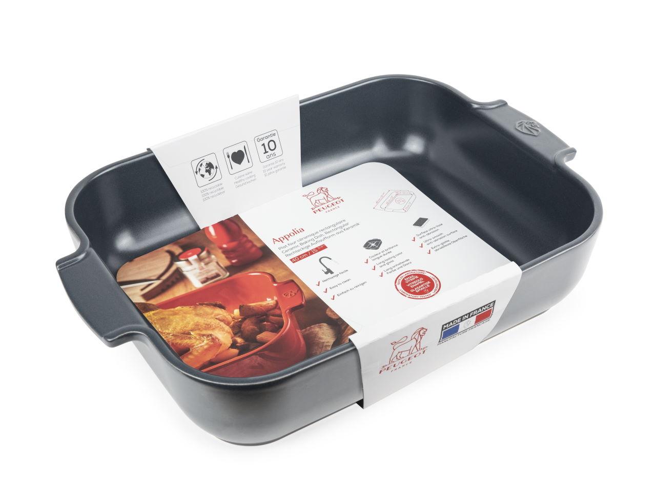 Peugeot Keramik Auflaufform grau 40 x 27 cm 6
