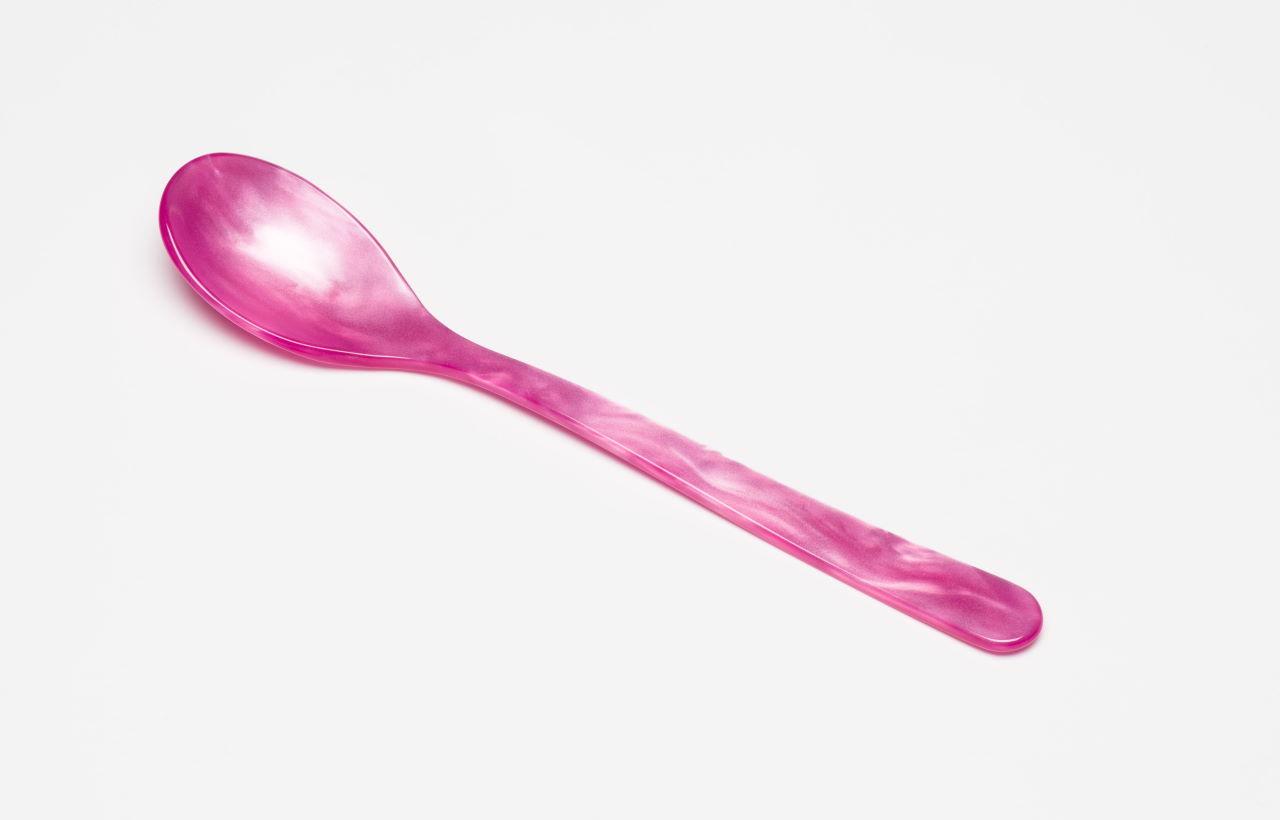 Müslilöffel in Perlmutt Optik pink 1