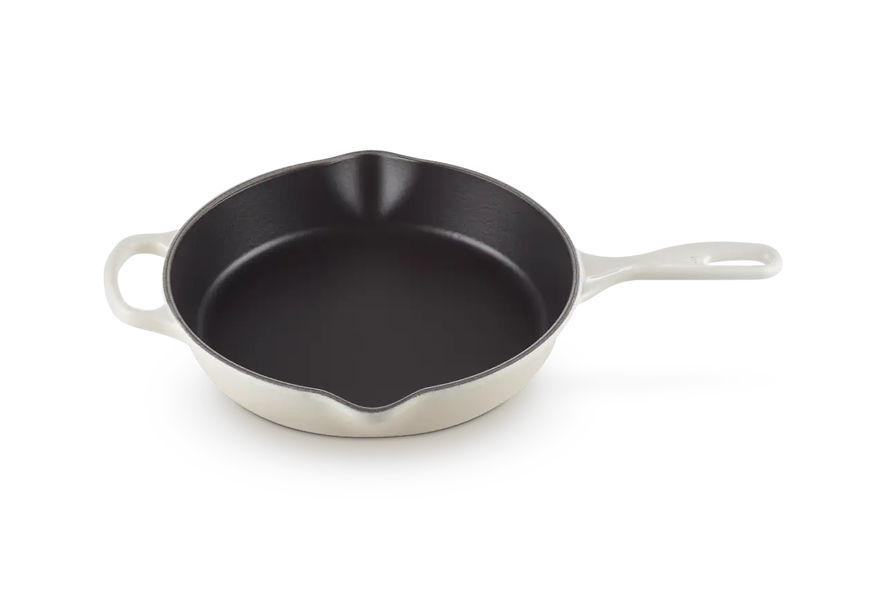 Le Creuset Gusseisen Brat- & Servierpfanne hoch meringue / creme 1