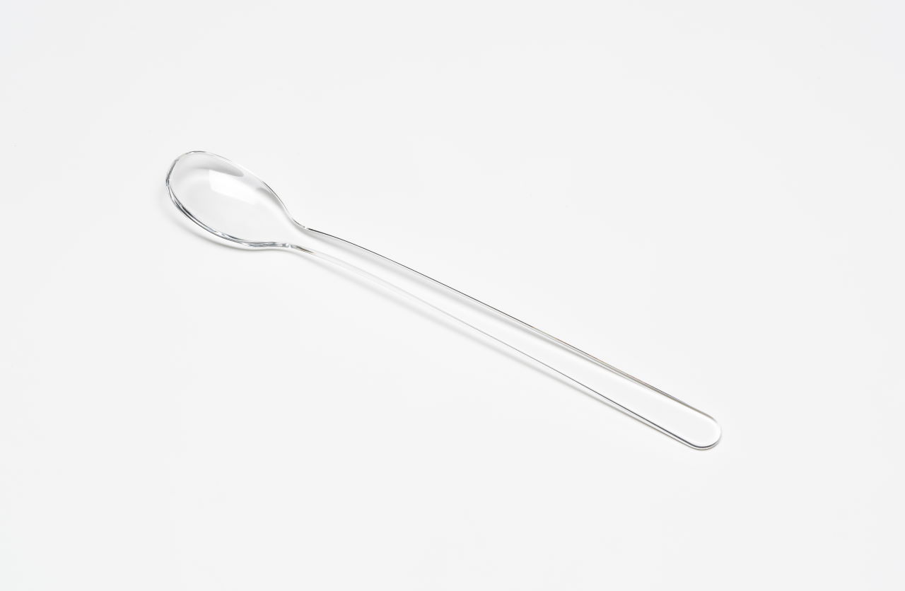 Longdrinklöffel in Perlmutt Optik glasklar 1