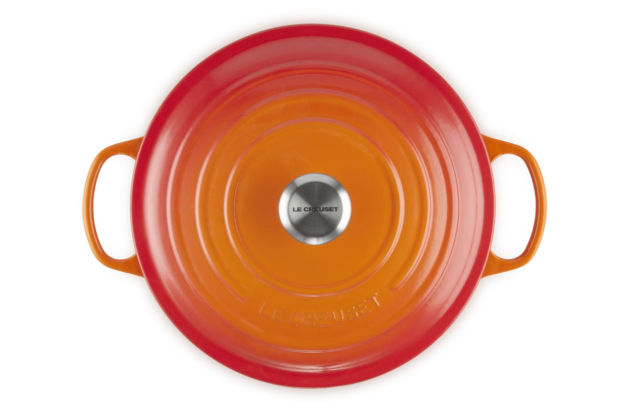 Le Creuset Gusseisen Topf 28 cm ofenrot / orange 4