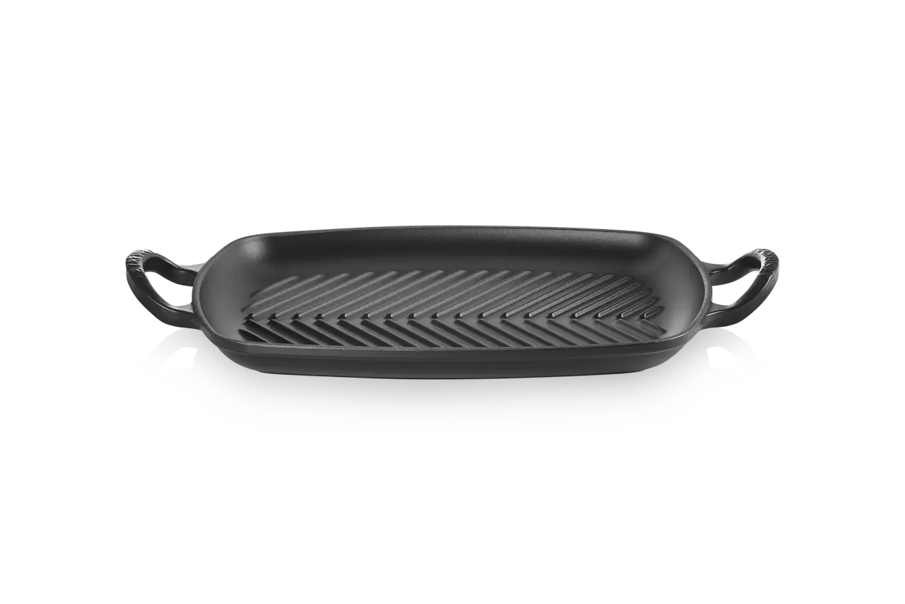 Le Creuset Grillplatte rechteckig schwarz schwarz 2