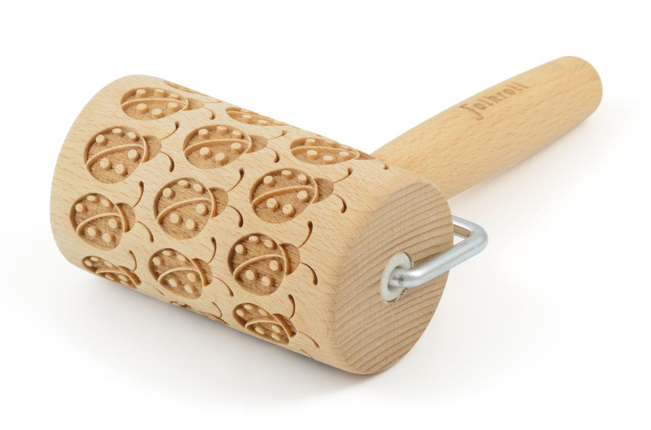 Folkroll Teigrolle mit Motiv Mini Marienkäfer 1