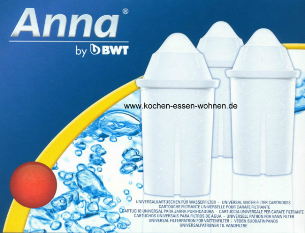 Anna Monomax 12 Wasserfilter Kartuschen fuer Brita Classic